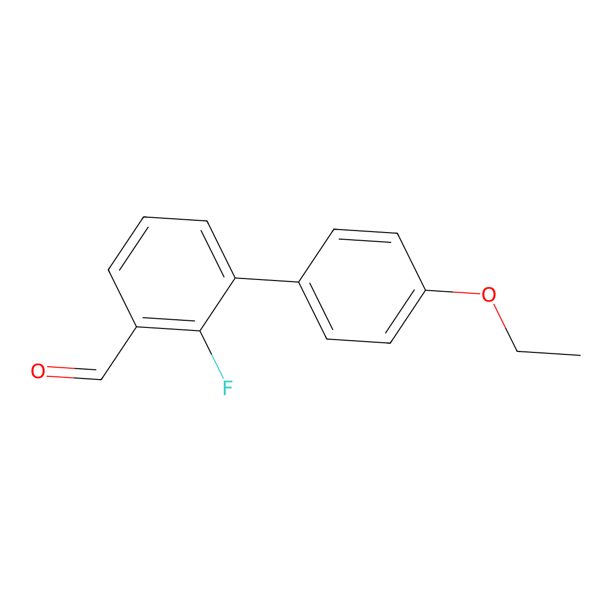 3-(4-Ethoxyphenyl)-2-fluorobenzaldehyde molecular structure, CAS 2138184-59-3