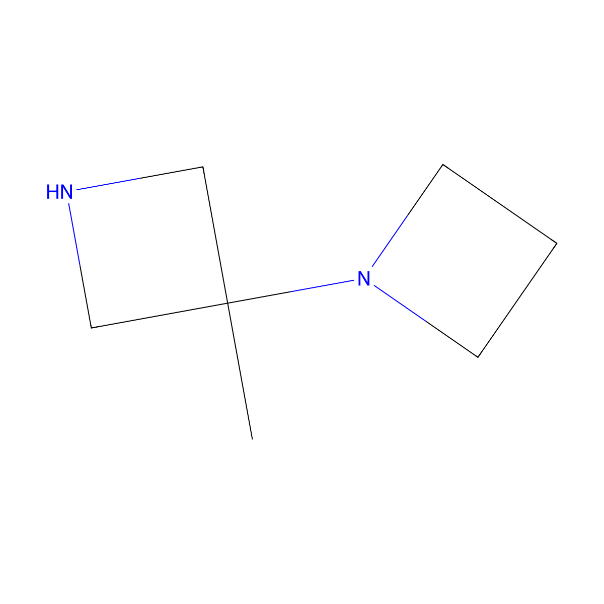 3-(Azetidin-1-yl)-3-methylazetidine molecular structure, CAS 2138184-65-1