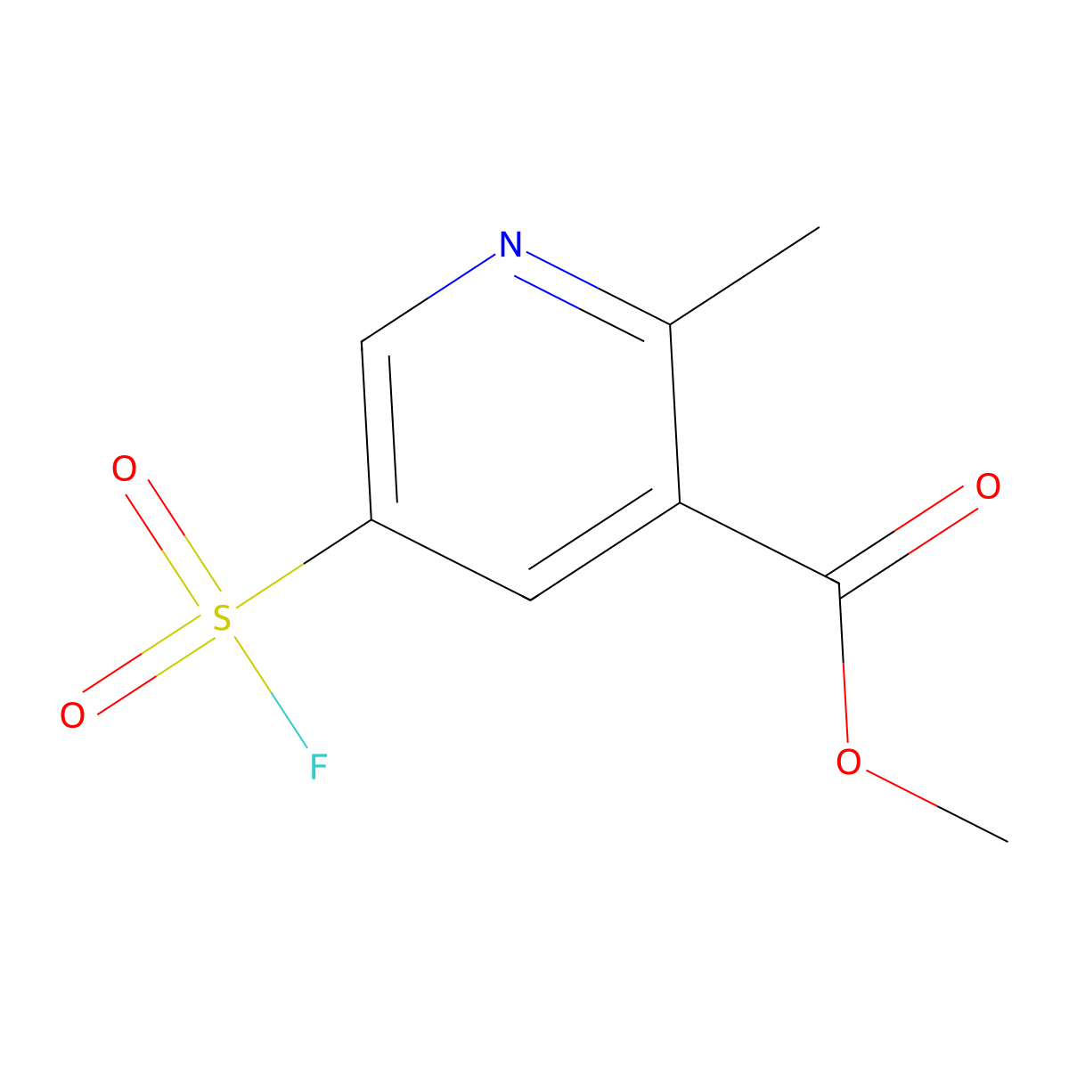 Methyl 5-(fluorosulfonyl)-2-methylpyridine-3-carboxylate molecular structure, CAS 2138185-66-5