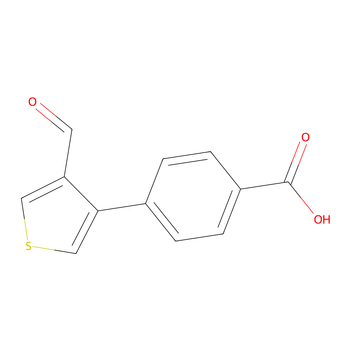 4-(4-Formylthiophen-3-yl)benzoic acid molecular structure, CAS 2138185-72-3