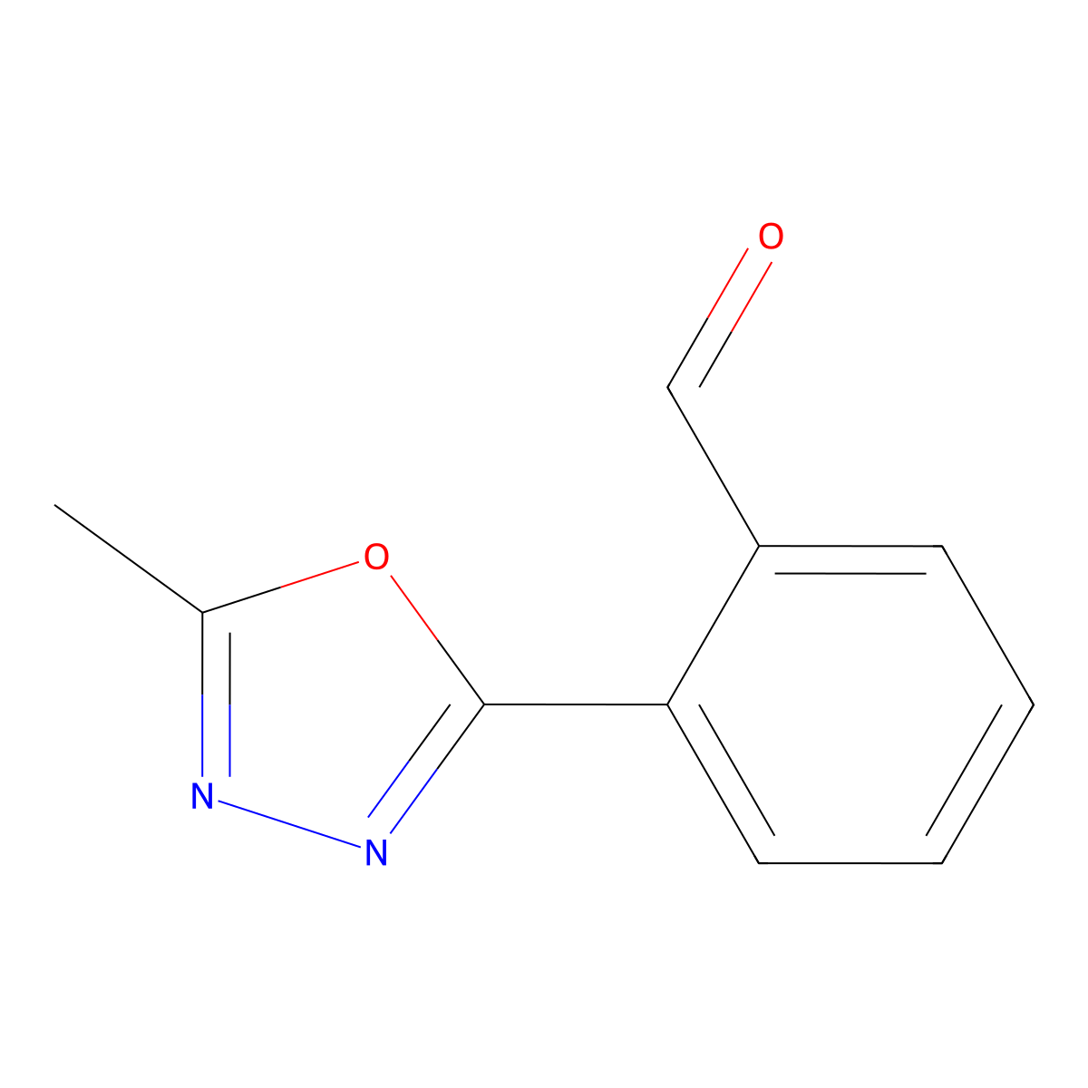 2-(5-Methyl-1,3,4-oxadiazol-2-yl)benzaldehyde molecular structure, CAS 2138186-03-3
