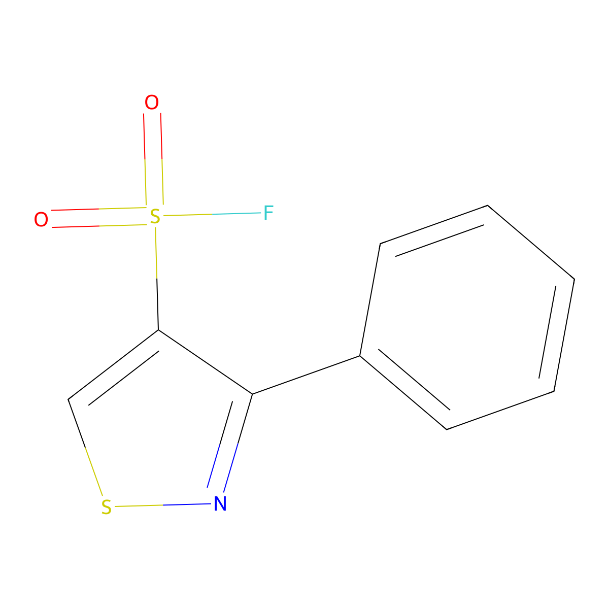 3-Phenyl-1,2-thiazole-4-sulfonyl fluoride molecular structure, CAS 2138186-13-5