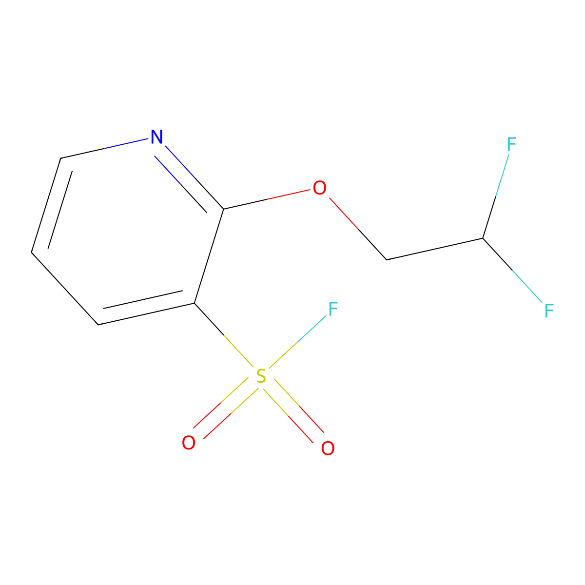 2-(2,2-Difluoroethoxy)pyridine-3-sulfonyl fluoride molecular structure, CAS 2138186-34-0