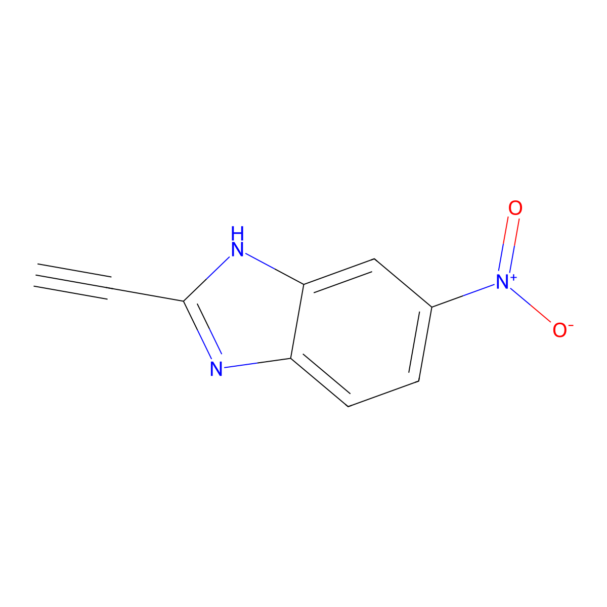 2-ethynyl-6-nitro-1H-1,3-benzodiazole molecular structure, CAS 2138186-44-2