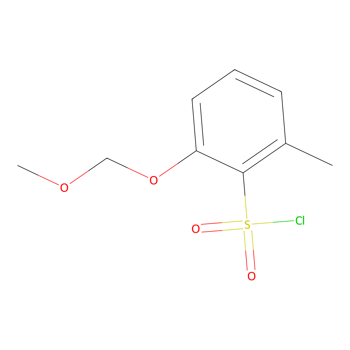 2-(Methoxymethoxy)-6-methylbenzene-1-sulfonyl chloride molecular structure, CAS 2138186-74-8