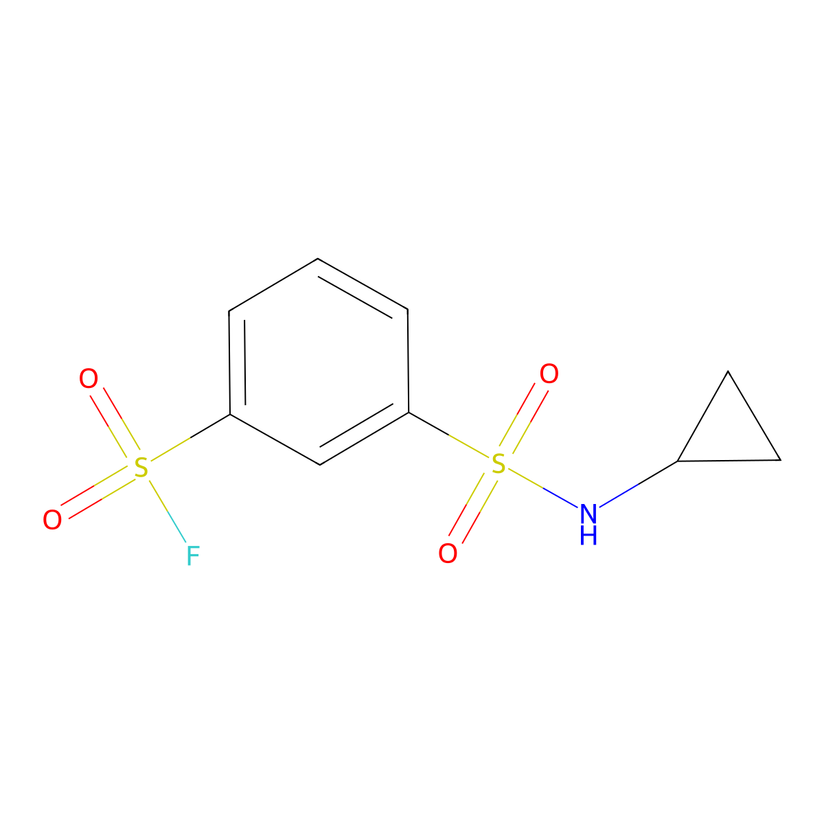 3-(Cyclopropylsulfamoyl)benzene-1-sulfonyl fluoride molecular structure, CAS 2138187-30-9