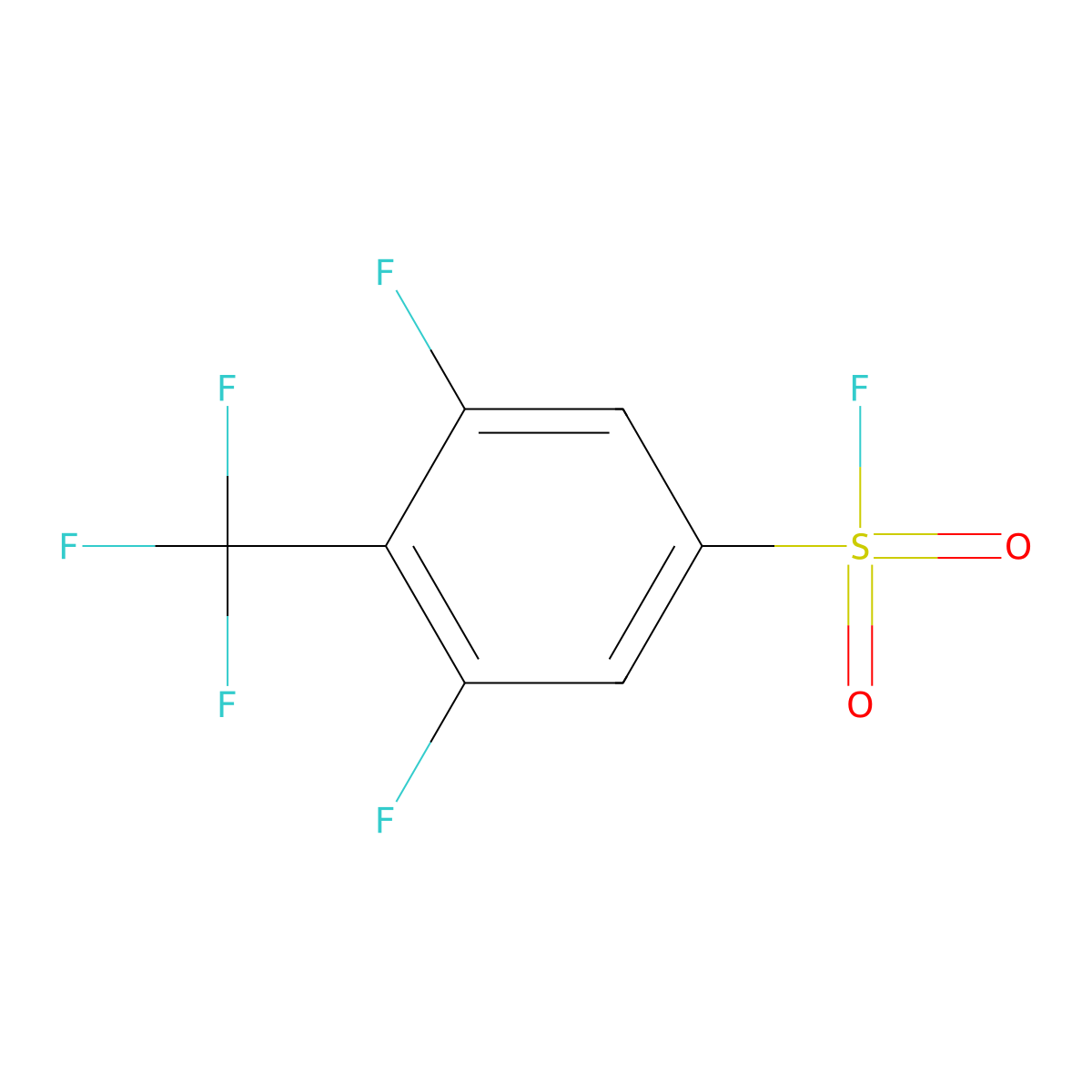 3,5-Difluoro-4-(trifluoromethyl)benzene-1-sulfonyl fluoride molecular structure, CAS 2138188-58-4