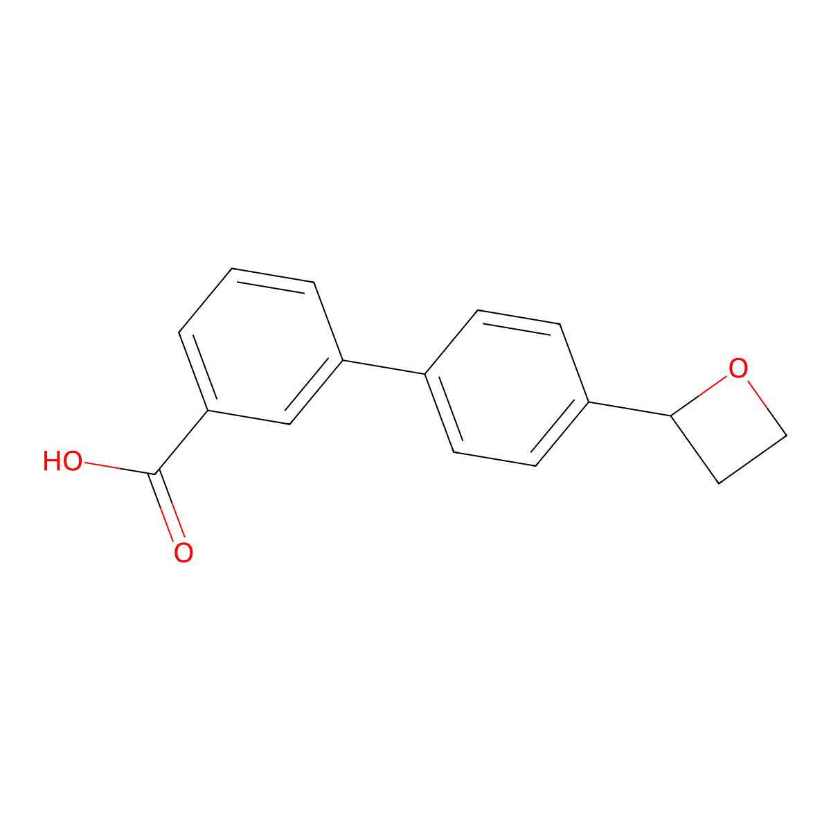 3-[4-(Oxetan-2-yl)phenyl]benzoic acid molecular structure, CAS 2138189-03-2
