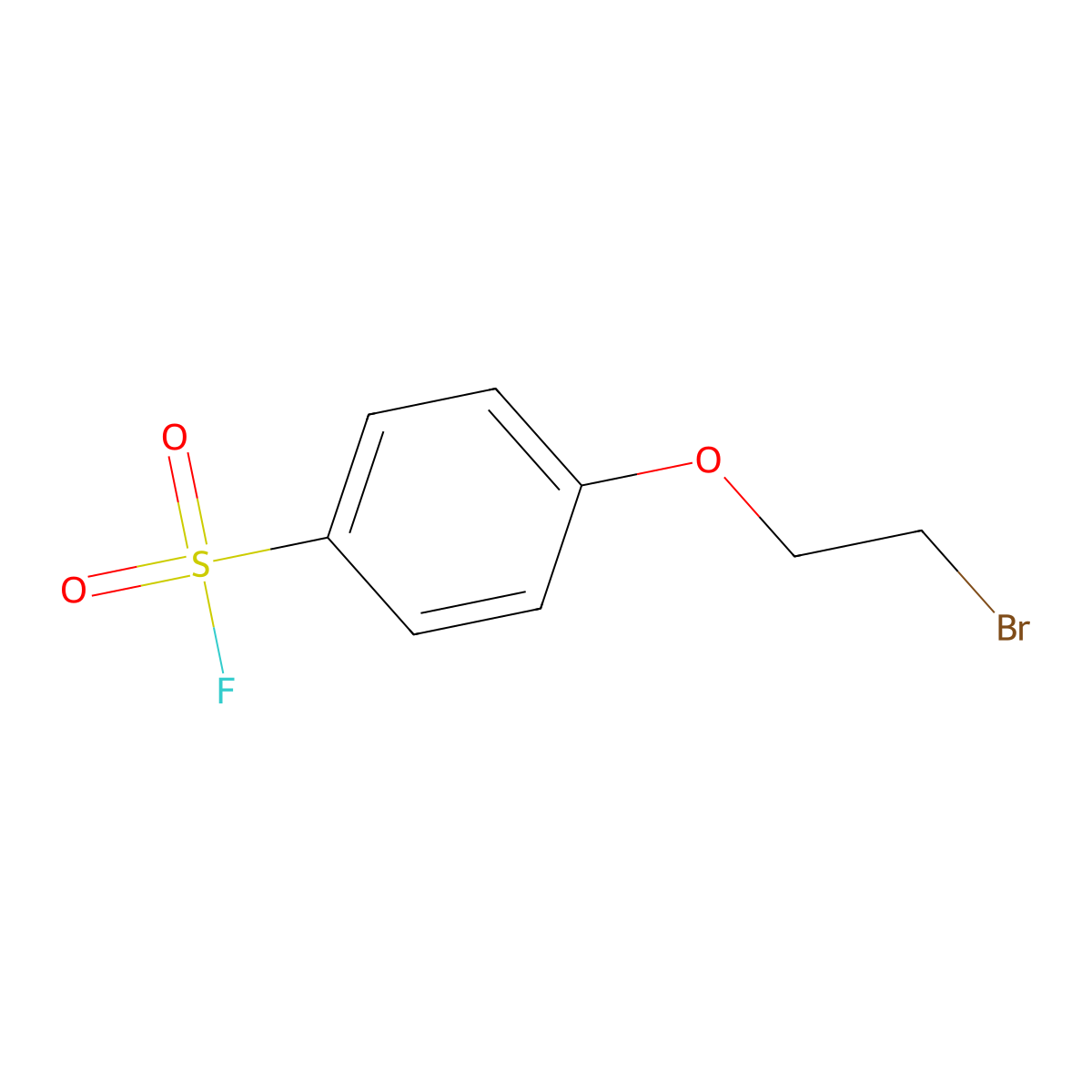 4-(2-Bromoethoxy)benzene-1-sulfonyl fluoride molecular structure, CAS 2138189-21-4