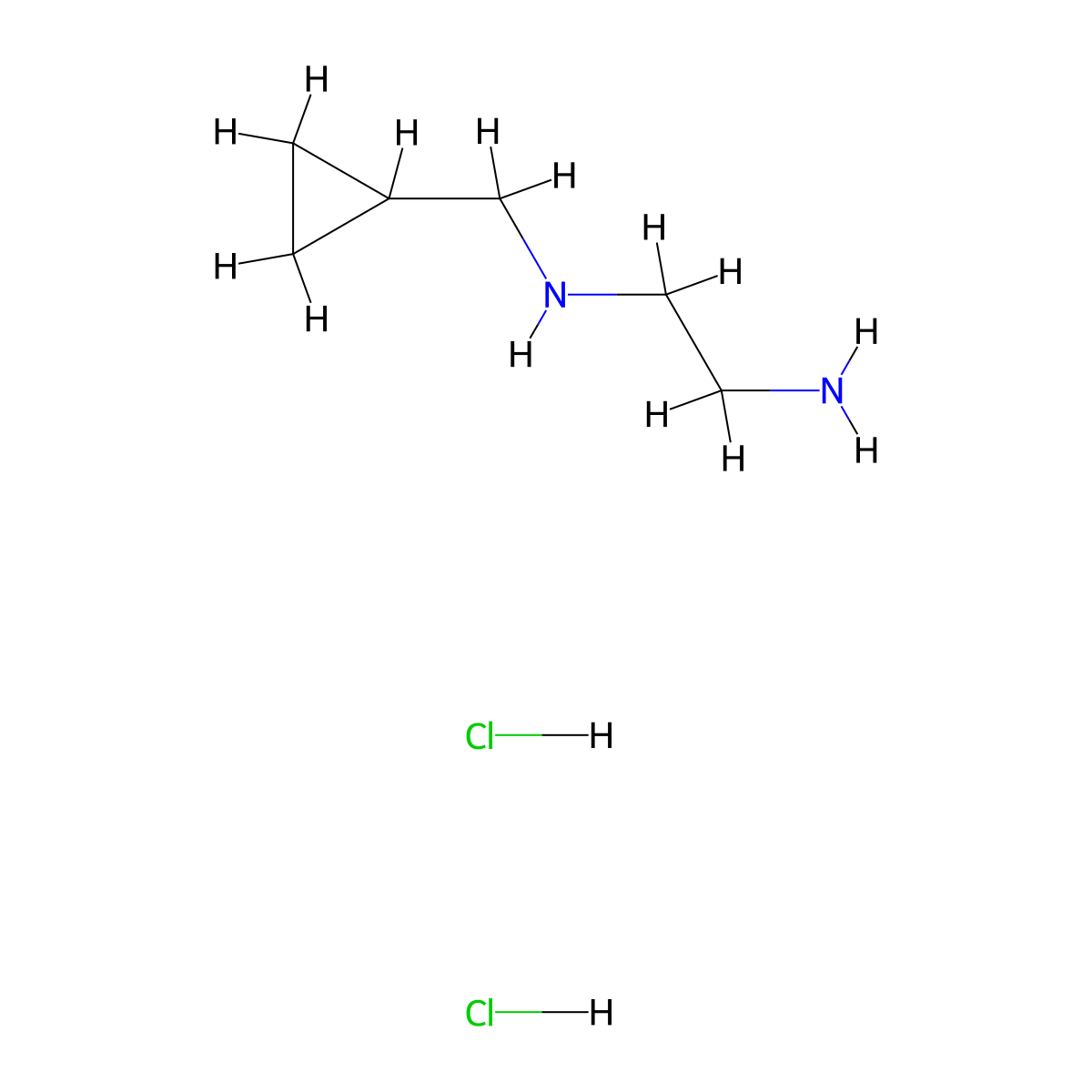 (2-Aminoethyl)(cyclopropylmethyl)amine dihydrochloride molecular structure, CAS 2138191-06-5