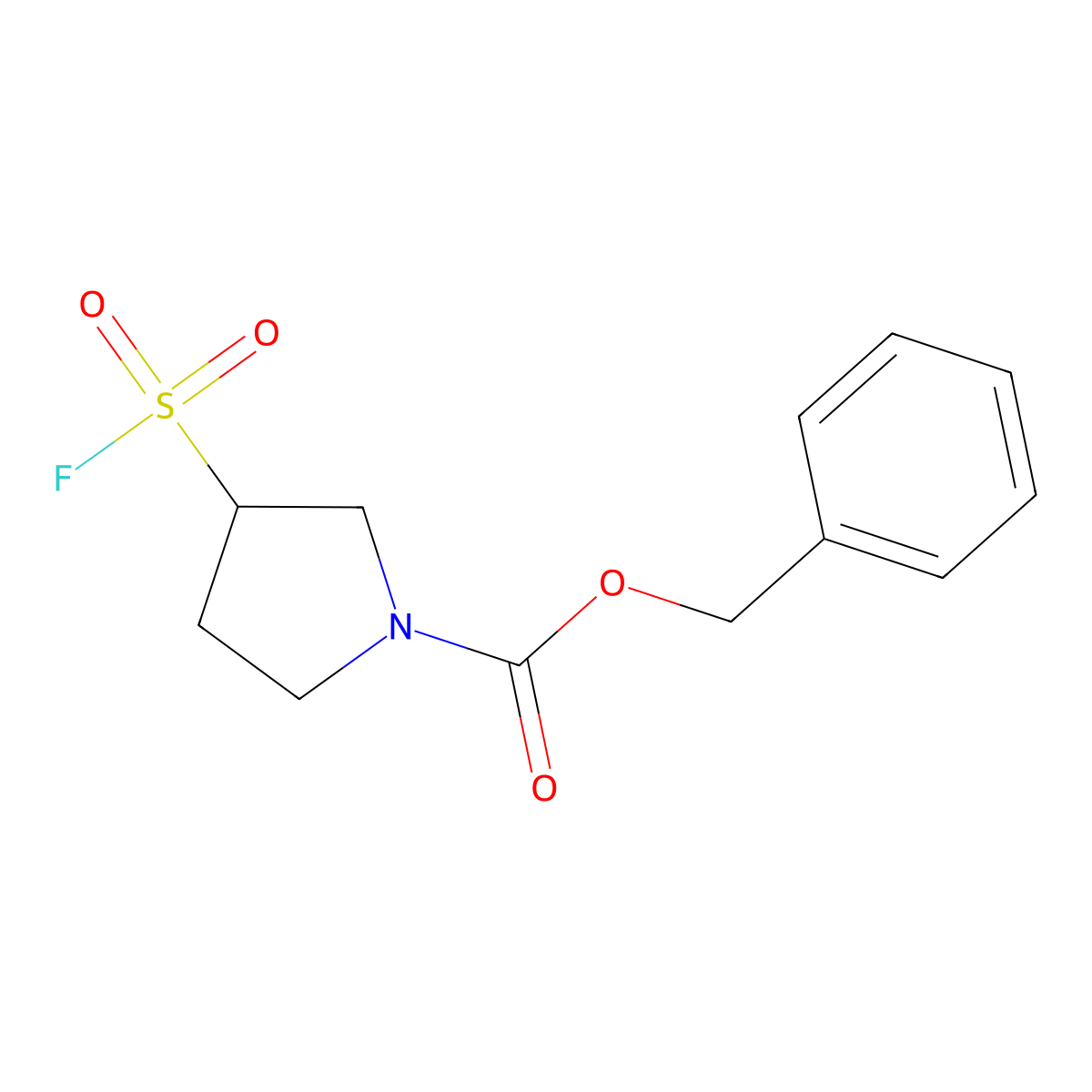 Benzyl 3-(fluorosulfonyl)pyrrolidine-1-carboxylate molecular structure, CAS 2138191-60-1