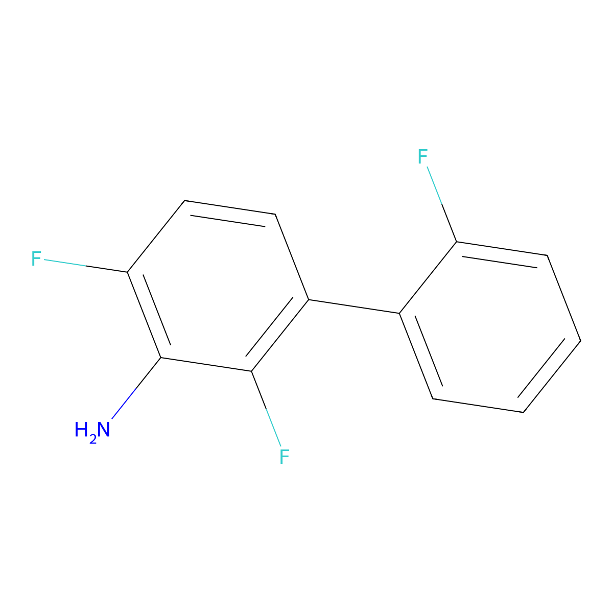 2,6-Difluoro-3-(2-fluorophenyl)aniline molecular structure, CAS 2138191-66-7