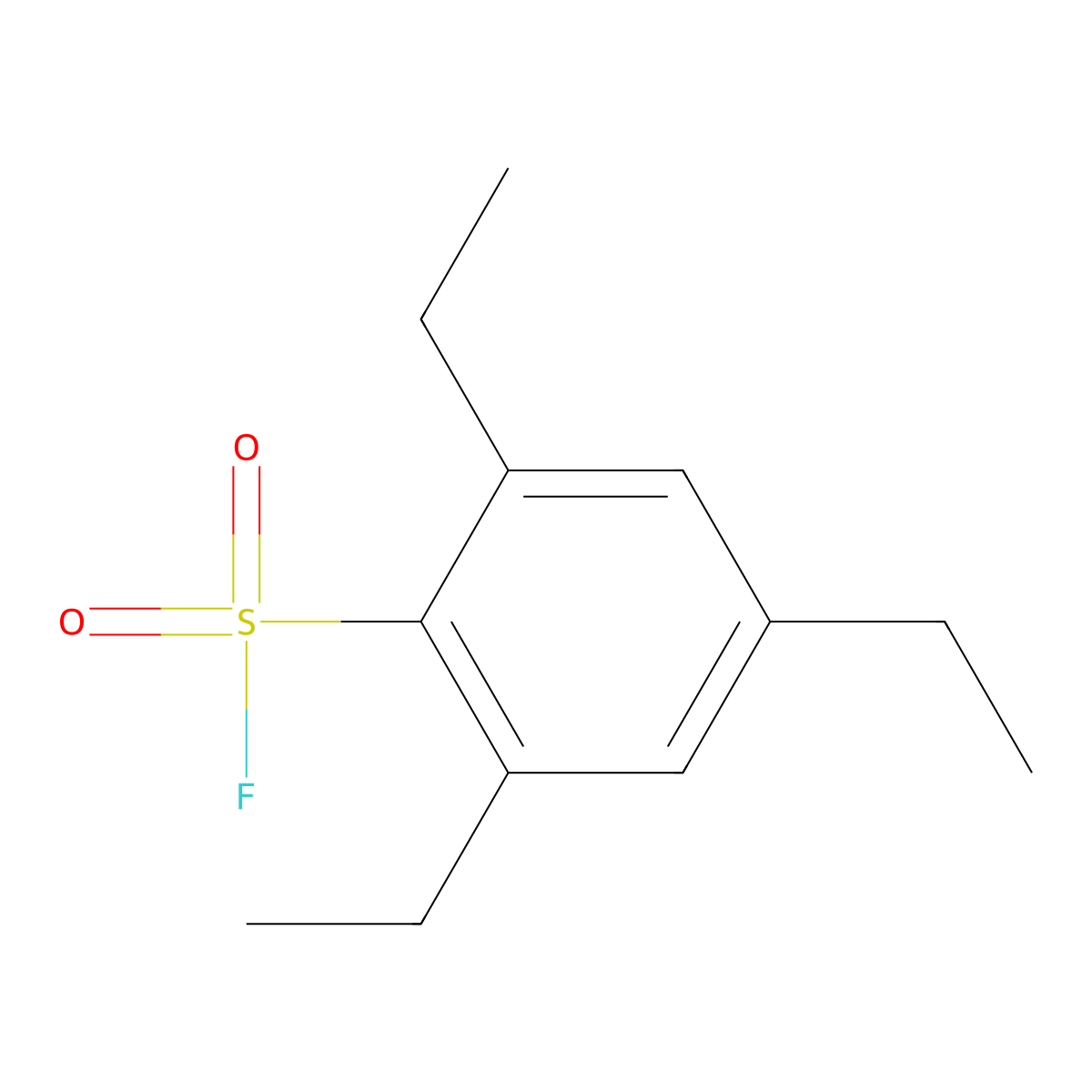 2,4,6-Triethylbenzene-1-sulfonyl fluoride molecular structure, CAS 2138191-67-8
