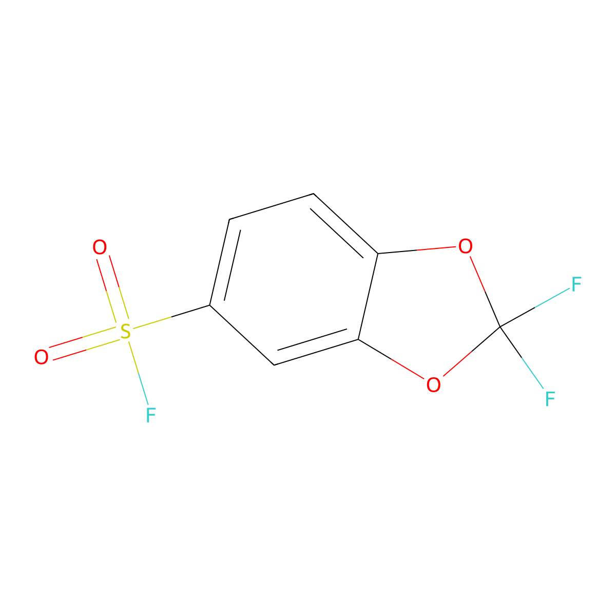 2,2-Difluoro-1,3-dioxaindane-5-sulfonyl fluoride molecular structure, CAS 2138191-82-7