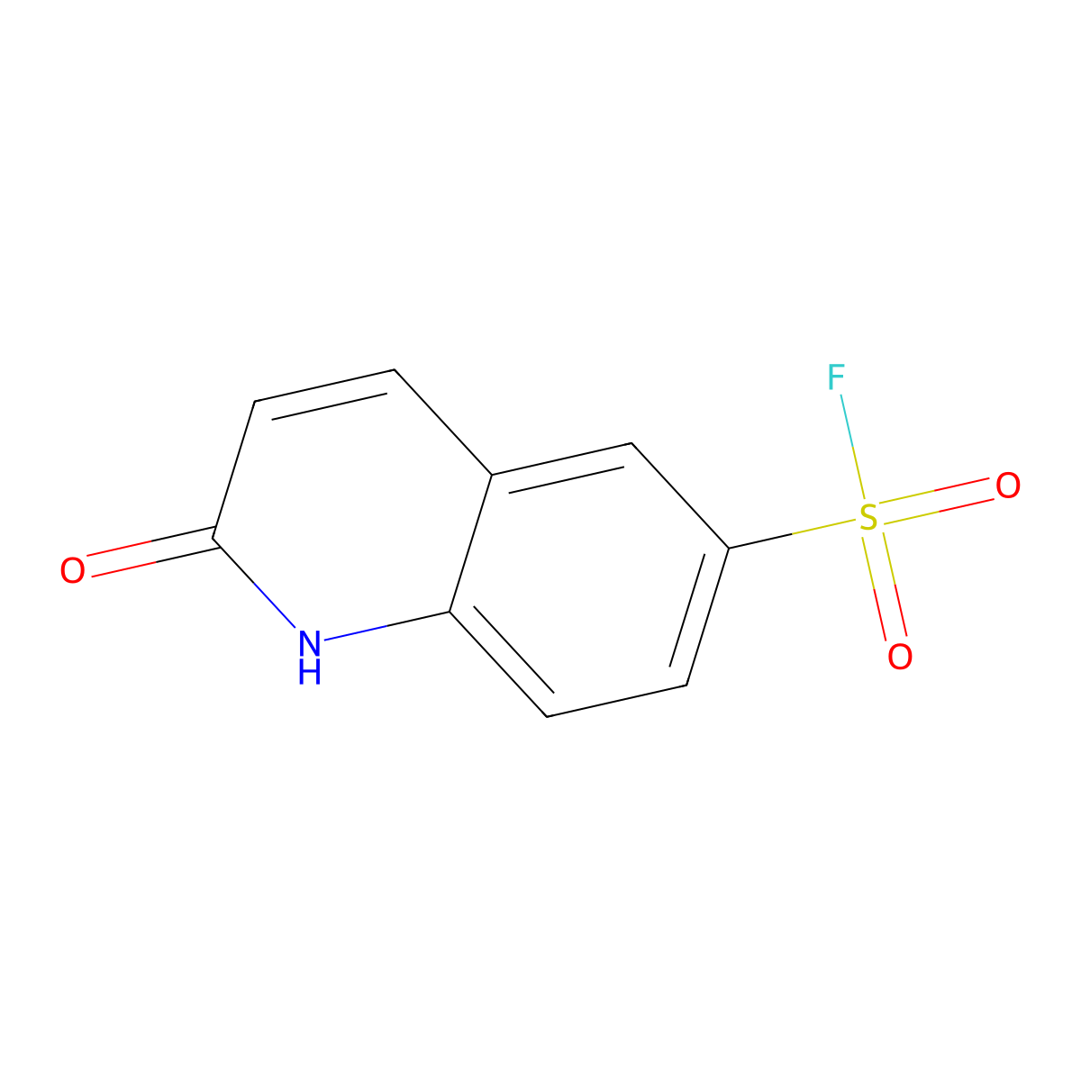 2-Oxo-1,2-dihydroquinoline-6-sulfonyl fluoride molecular structure, CAS 2138192-10-4