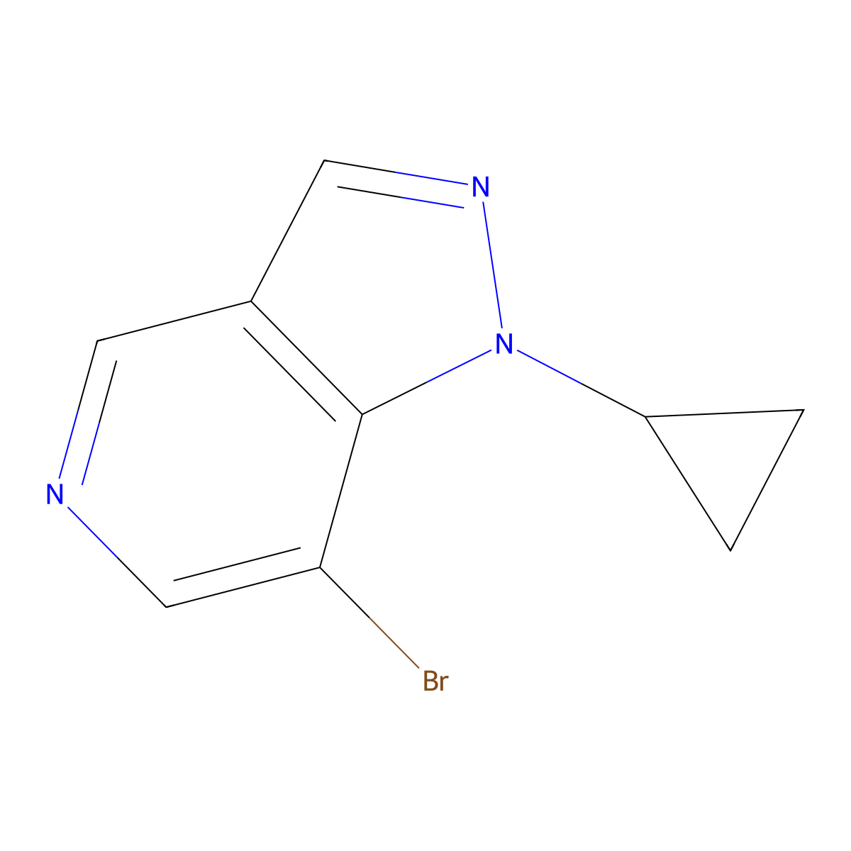 7-bromo-1-cyclopropyl-1H-pyrazolo[4,3-c]pyridine molecular structure, CAS 2138192-19-3