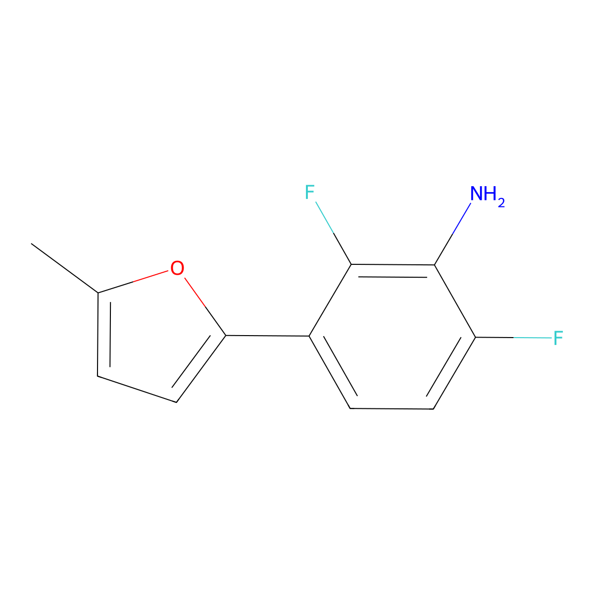 2,6-Difluoro-3-(5-methylfuran-2-yl)aniline molecular structure, CAS 2138192-47-7
