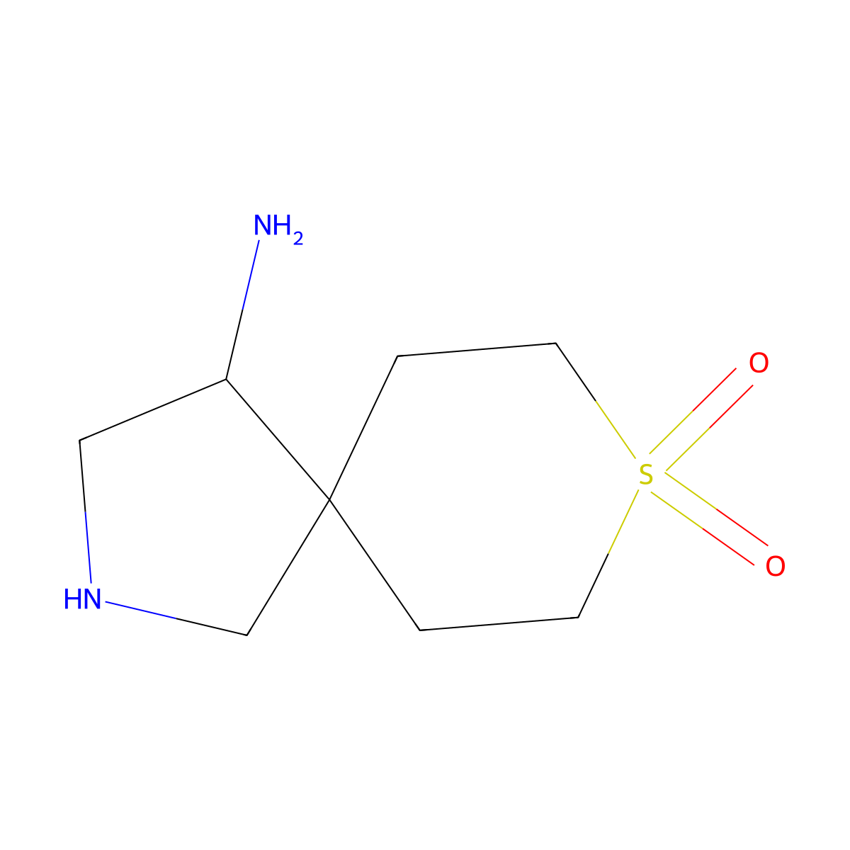 4-Amino-8lambda6-thia-2-azaspiro[4.5]decane-8,8-dione molecular structure, CAS 2138192-59-1