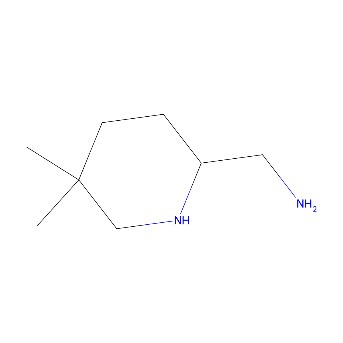 (5,5-Dimethylpiperidin-2-yl)methanamine molecular structure, CAS 2138194-66-6