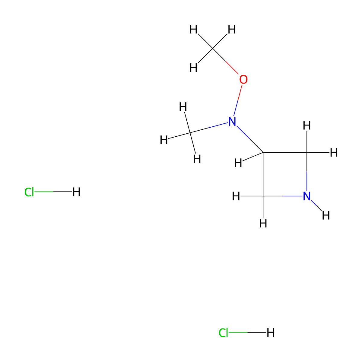 N-methoxy-N-methylazetidin-3-amine dihydrochloride molecular structure, CAS 2138195-24-9