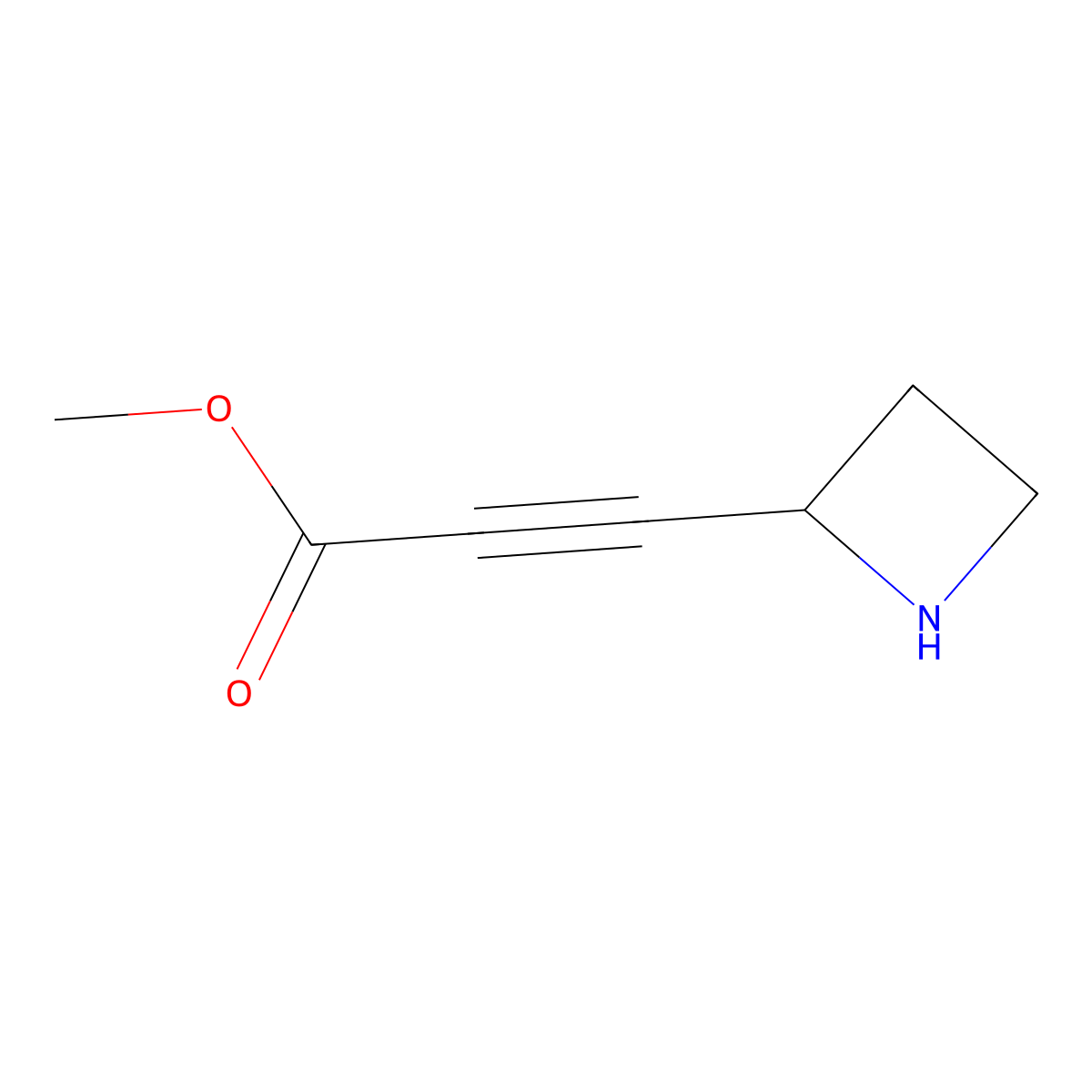 Methyl 3-(azetidin-2-yl)prop-2-ynoate molecular structure, CAS 2138195-41-0