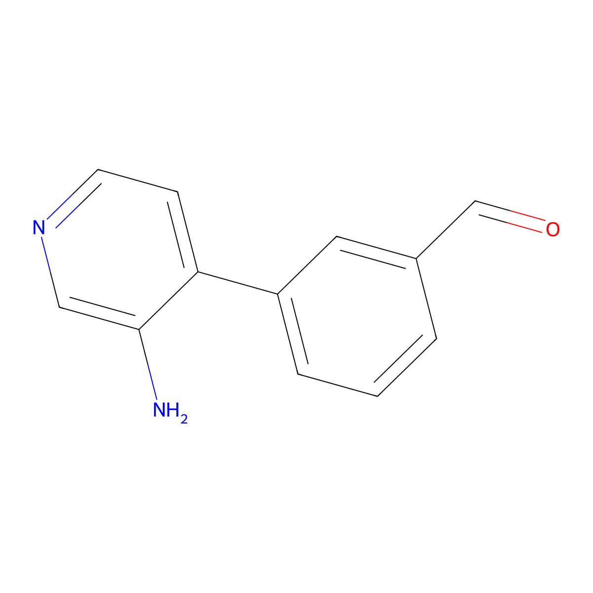 3-(3-Aminopyridin-4-yl)benzaldehyde molecular structure, CAS 2138195-82-9