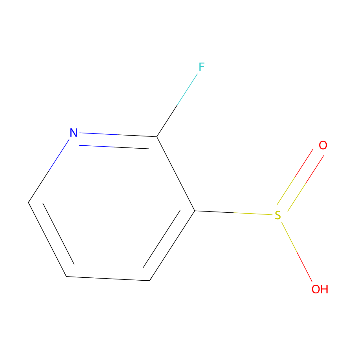 2-Fluoropyridine-3-sulfinic acid molecular structure, CAS 2138198-46-4