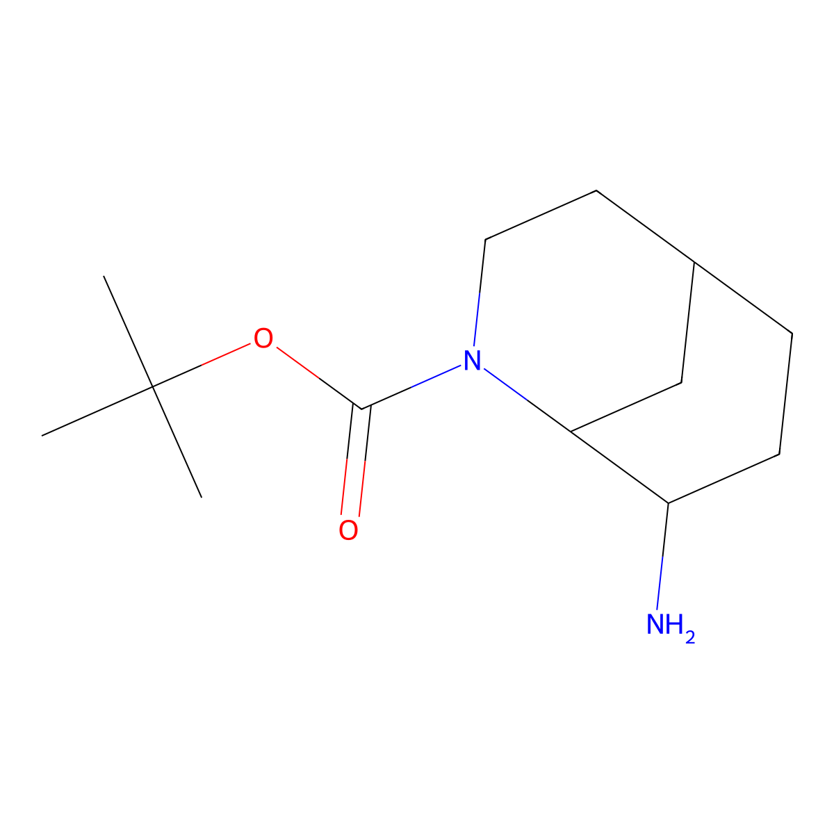 Tert-butyl 8-amino-2-azabicyclo[3.3.1]nonane-2-carboxylate molecular structure, CAS 2138199-51-4