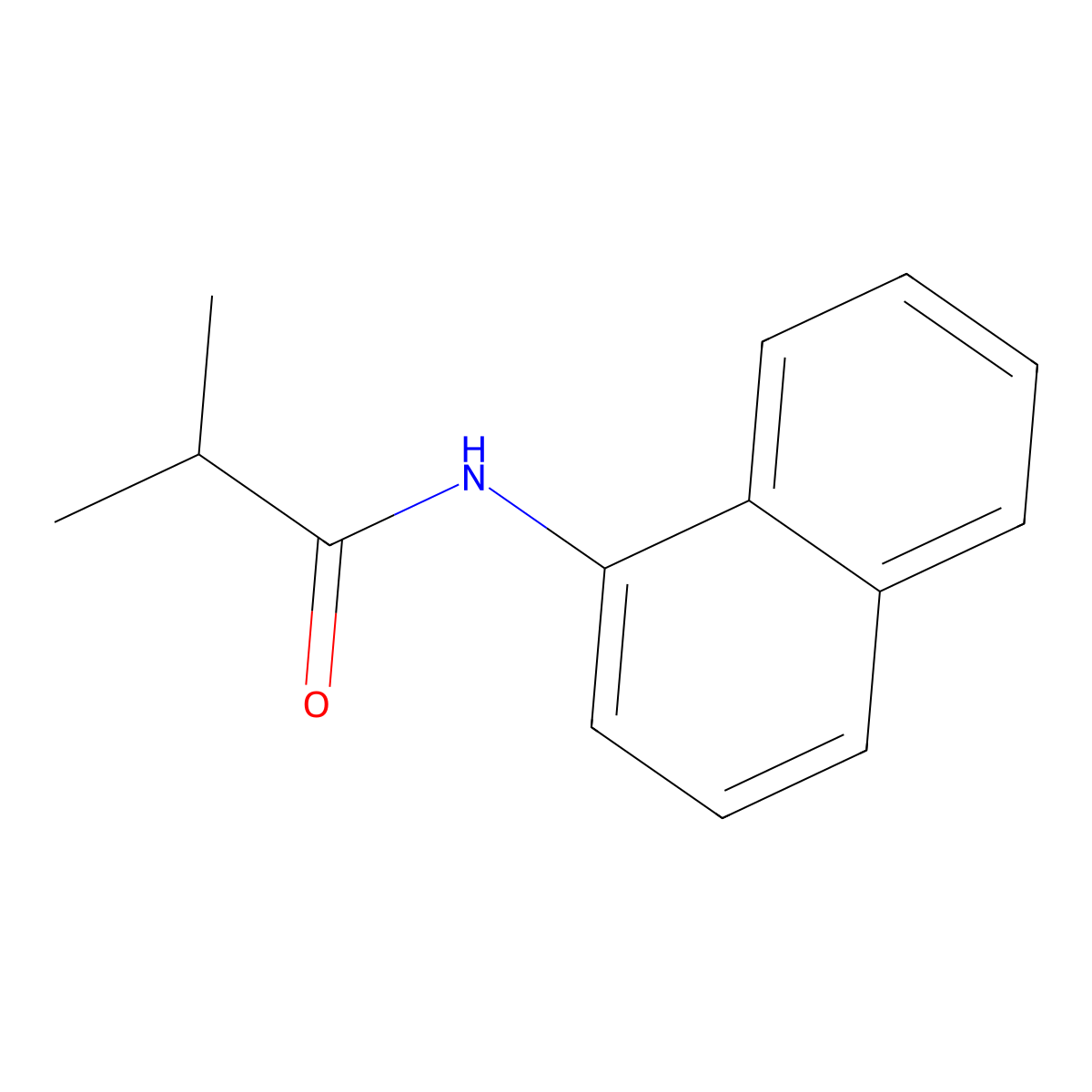 Propanamide, N-(1-naphthyl)-2-methyl- molecular structure, CAS 21382-29-6