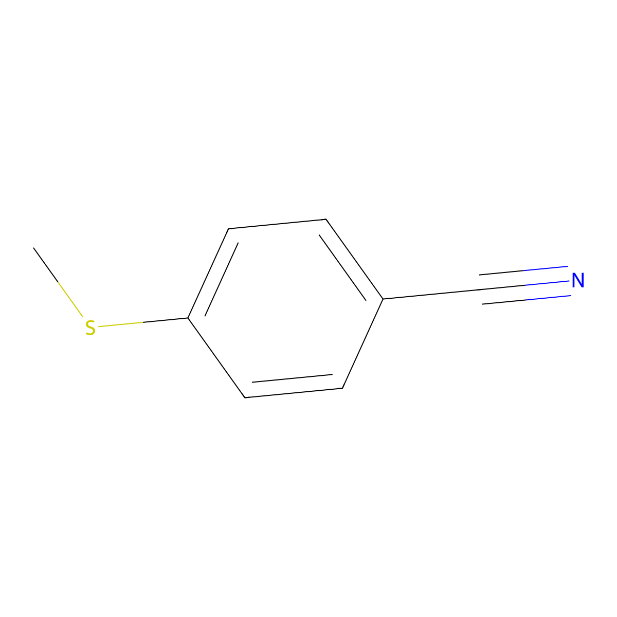 4-(Methylthio)benzonitrile molecular structure, CAS 21382-98-9