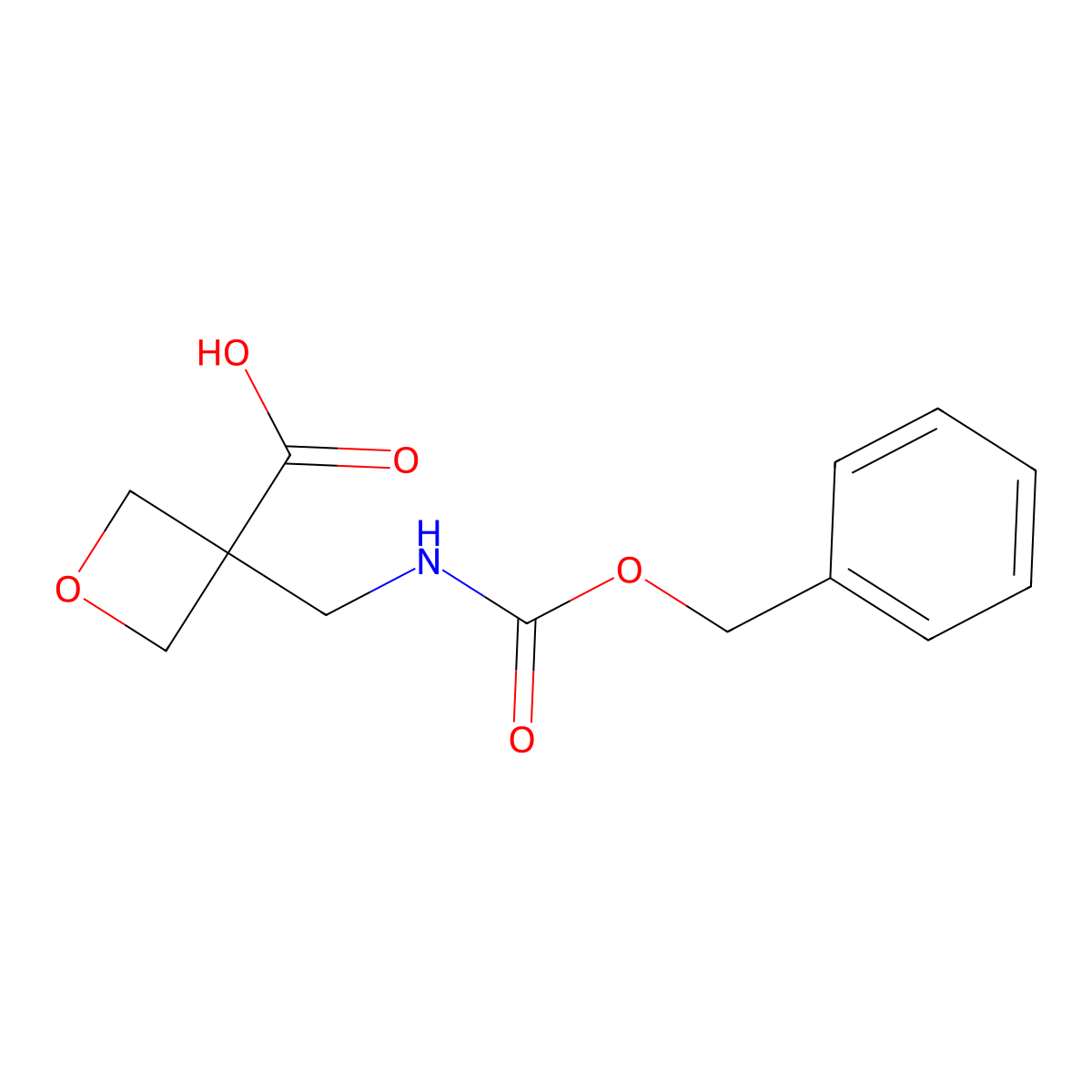 3-({[(Benzyloxy)carbonyl]amino}methyl)oxetane-3-carboxylic acid molecular structure, CAS 2138200-00-5