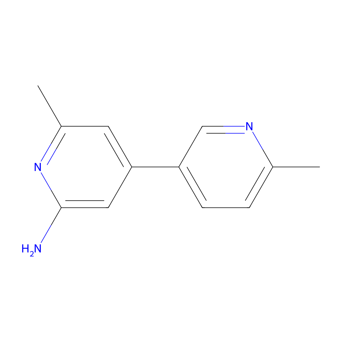6-Methyl-4-(6-methylpyridin-3-yl)pyridin-2-amine molecular structure, CAS 2138200-14-1