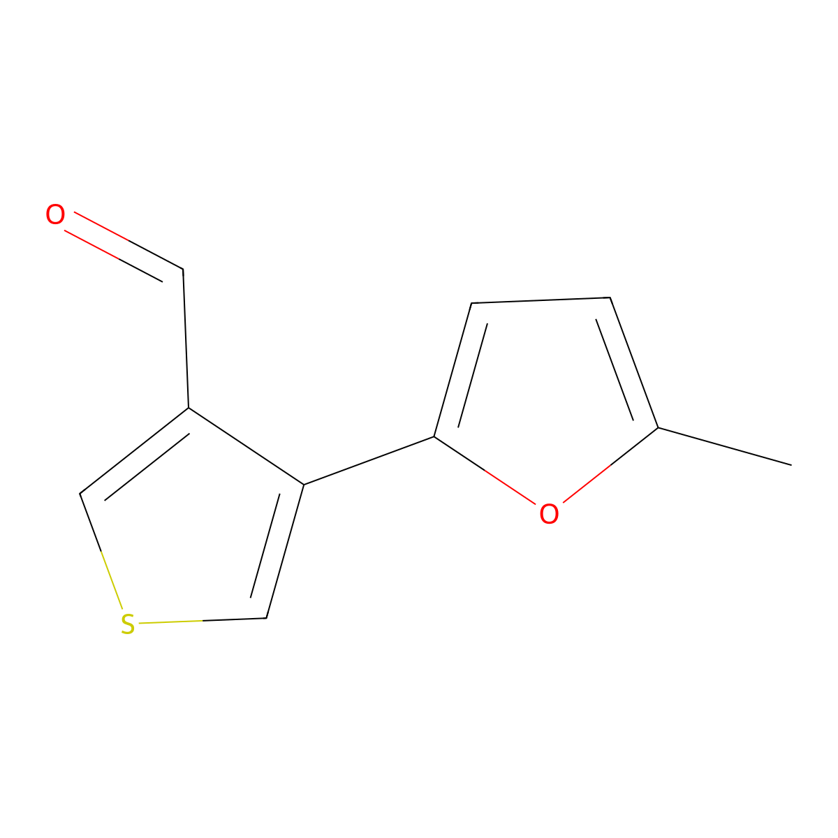 4-(5-Methylfuran-2-yl)thiophene-3-carbaldehyde molecular structure, CAS 2138200-90-3