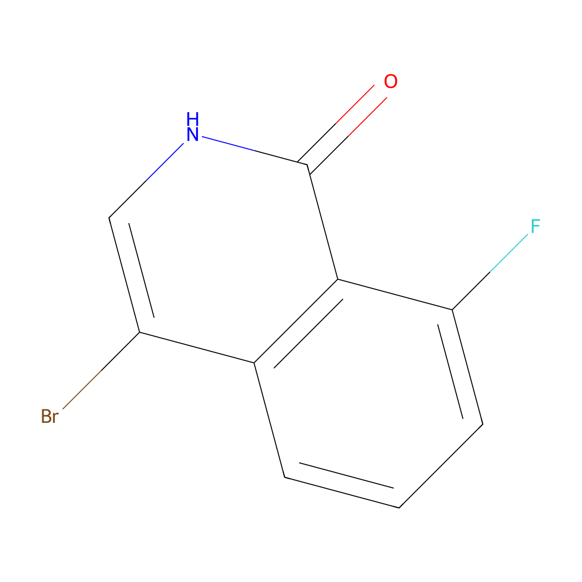 4-Bromo-8-fluoro-1,2-dihydroisoquinolin-1-one molecular structure, CAS 2138201-55-3
