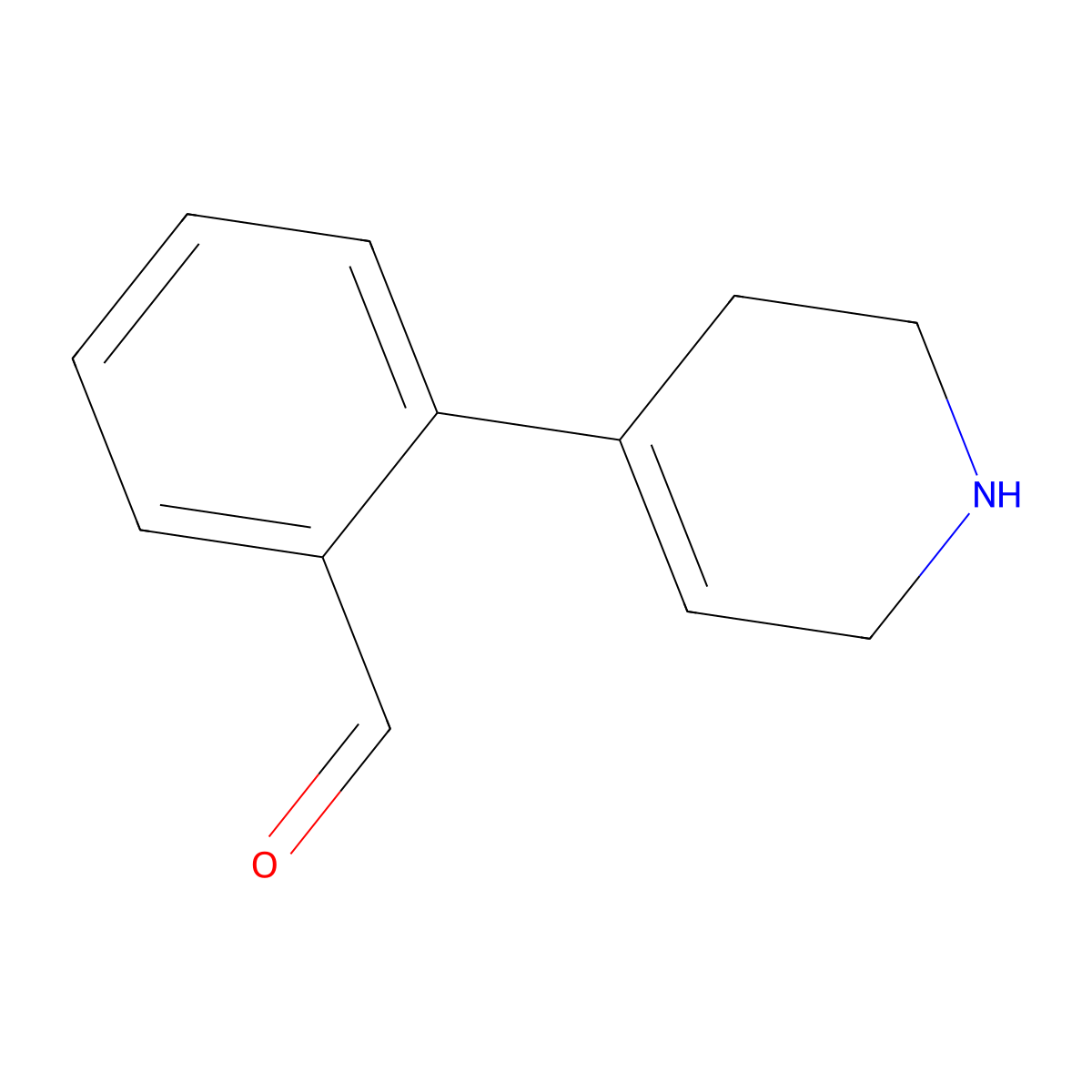 2-(1,2,3,6-Tetrahydropyridin-4-yl)benzaldehyde molecular structure, CAS 2138202-56-7