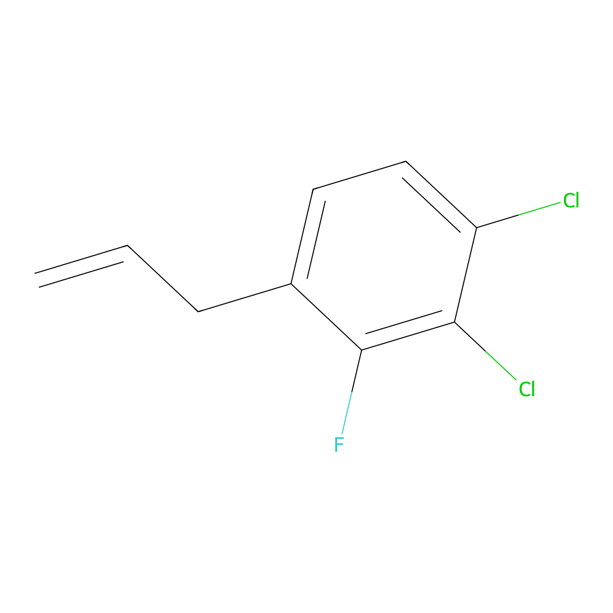 1,2-Dichloro-3-fluoro-4-(prop-2-en-1-yl)benzene molecular structure, CAS 2138203-17-3