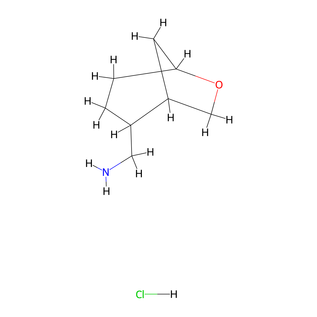 {6-Oxabicyclo[3.2.1]octan-2-yl}methanamine hydrochloride molecular structure, CAS 2138204-86-9