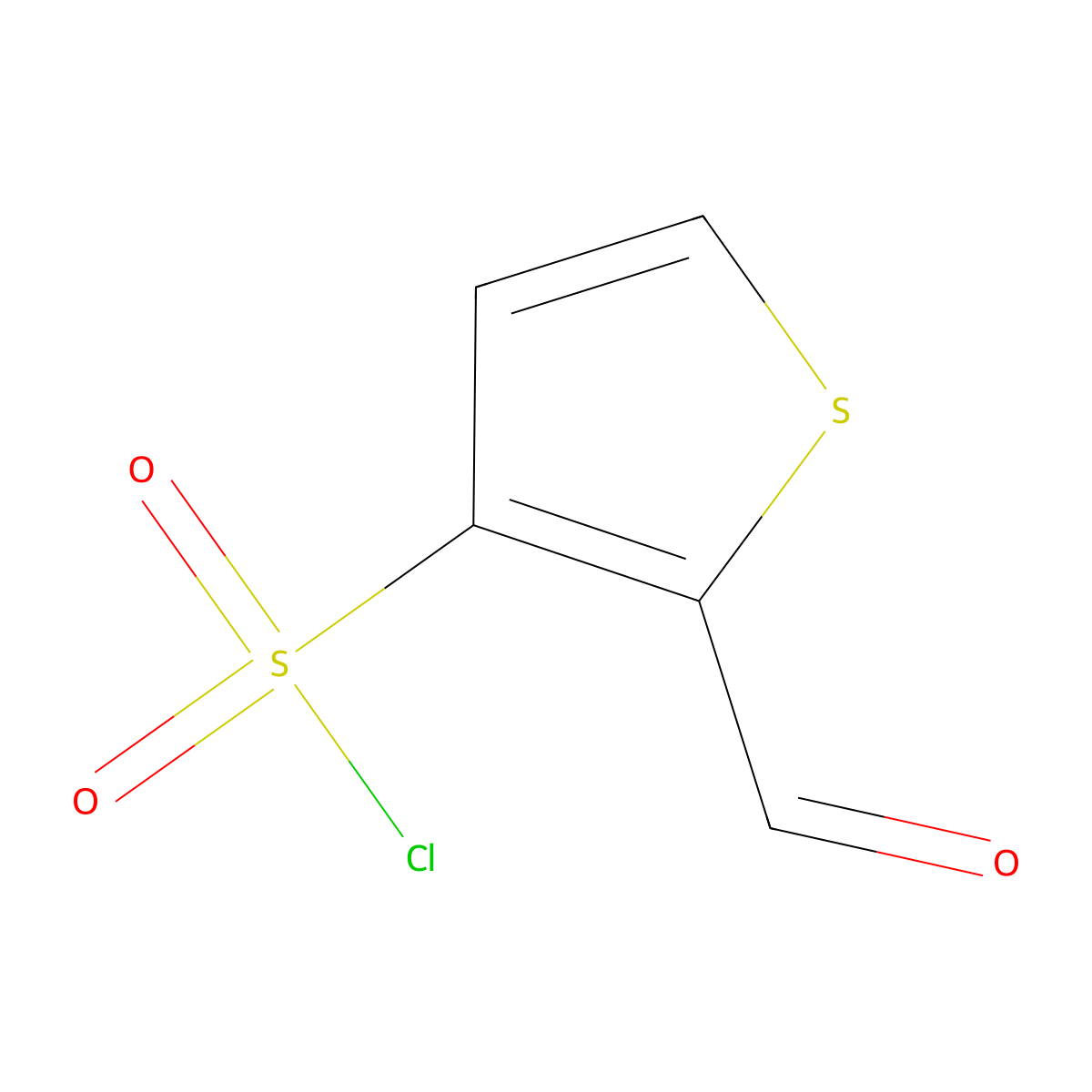 2-Formylthiophene-3-sulfonyl chloride molecular structure, CAS 2138205-82-8
