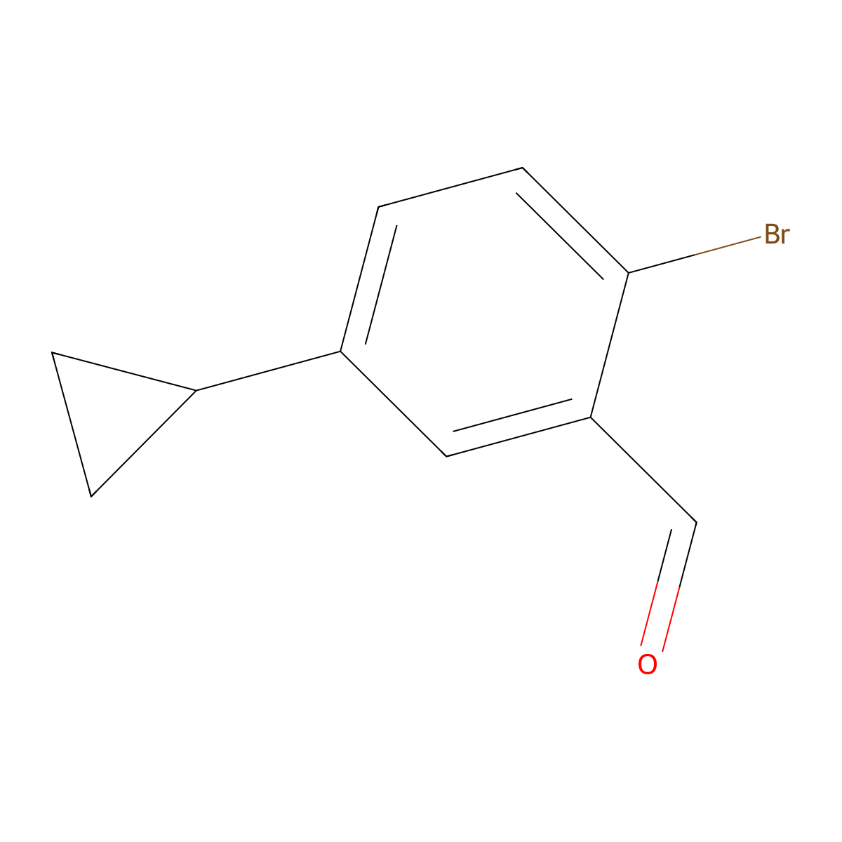2-Bromo-5-cyclopropylbenzaldehyde molecular structure, CAS 2138205-97-5