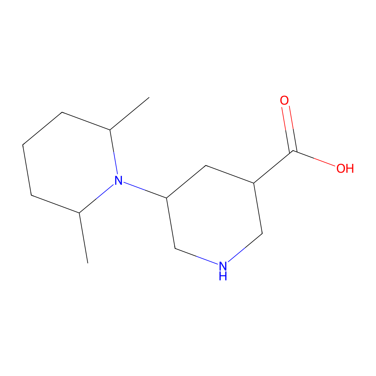 2,6-Dimethyl-[1,3'-bipiperidine]-5'-carboxylic acid molecular structure, CAS 2138206-44-5