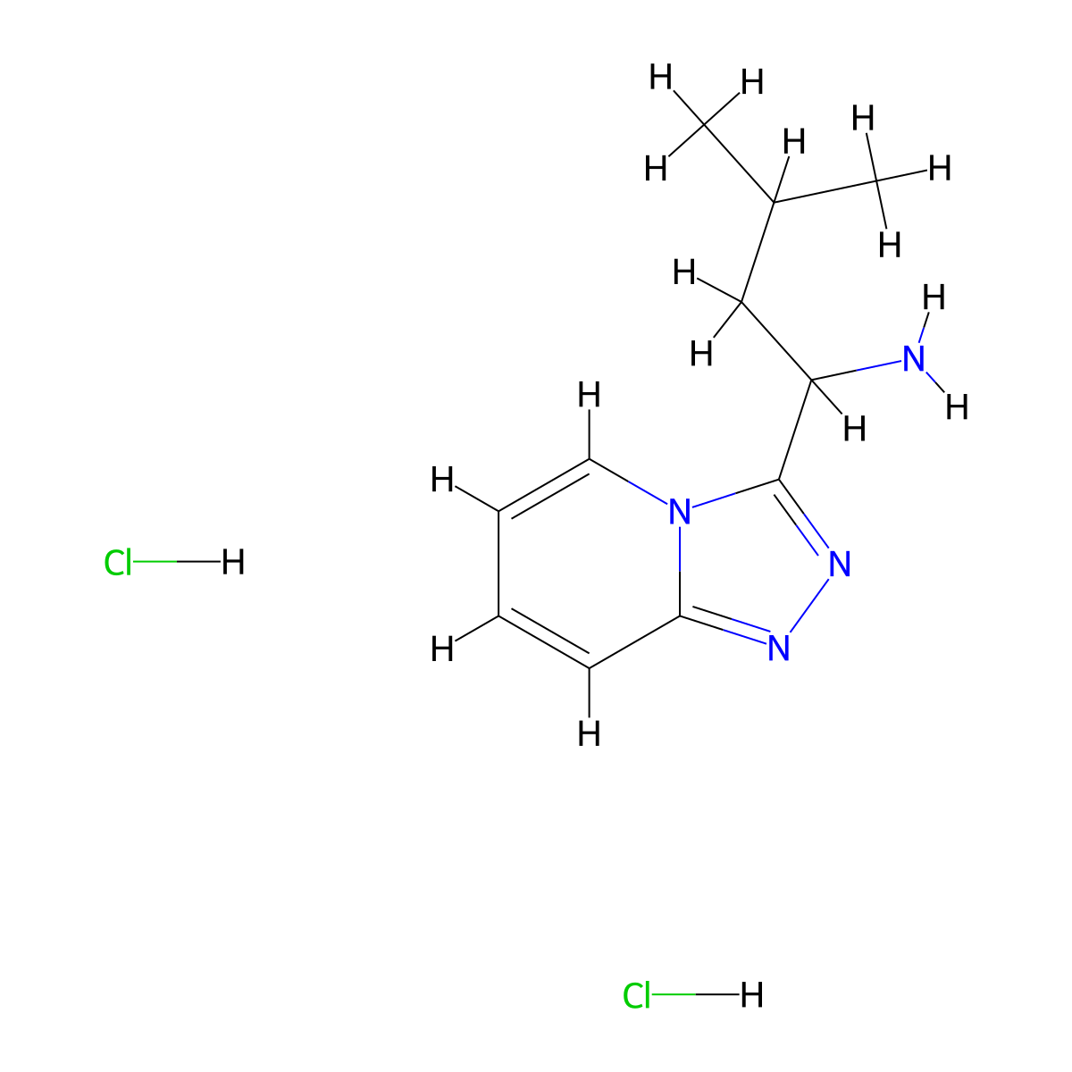 3-Methyl-1-{[1,2,4]triazolo[4,3-a]pyridin-3-yl}butan-1-amine dihydrochloride molecular structure, CAS 2138207-88-0