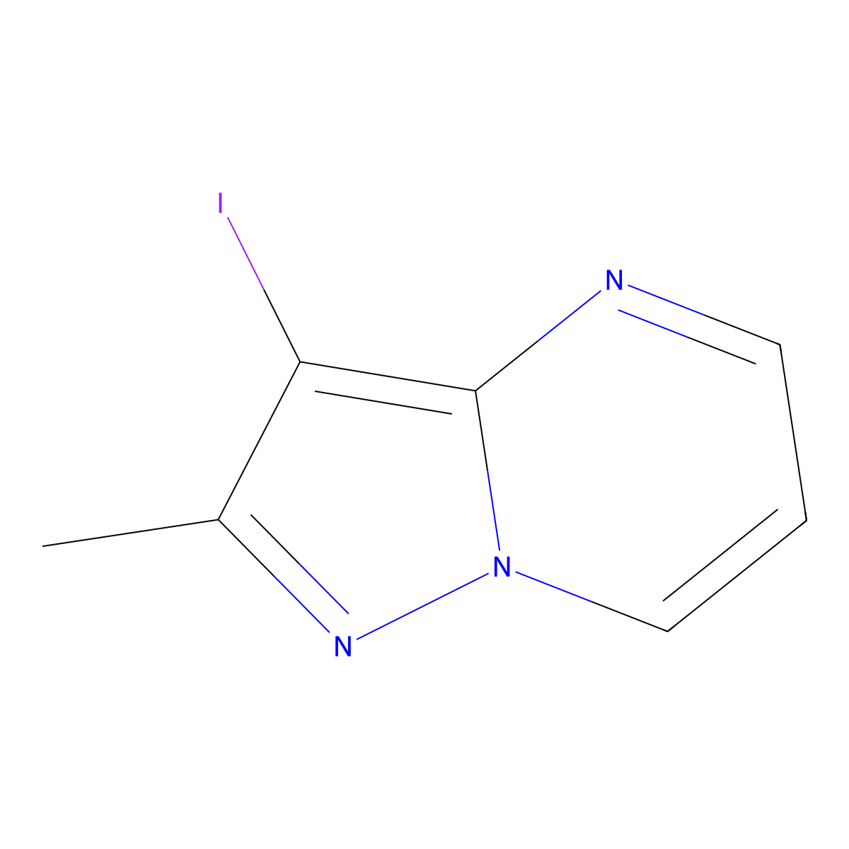 3-Iodo-2-methylpyrazolo[1,5-a]pyrimidine molecular structure, CAS 2138209-10-4