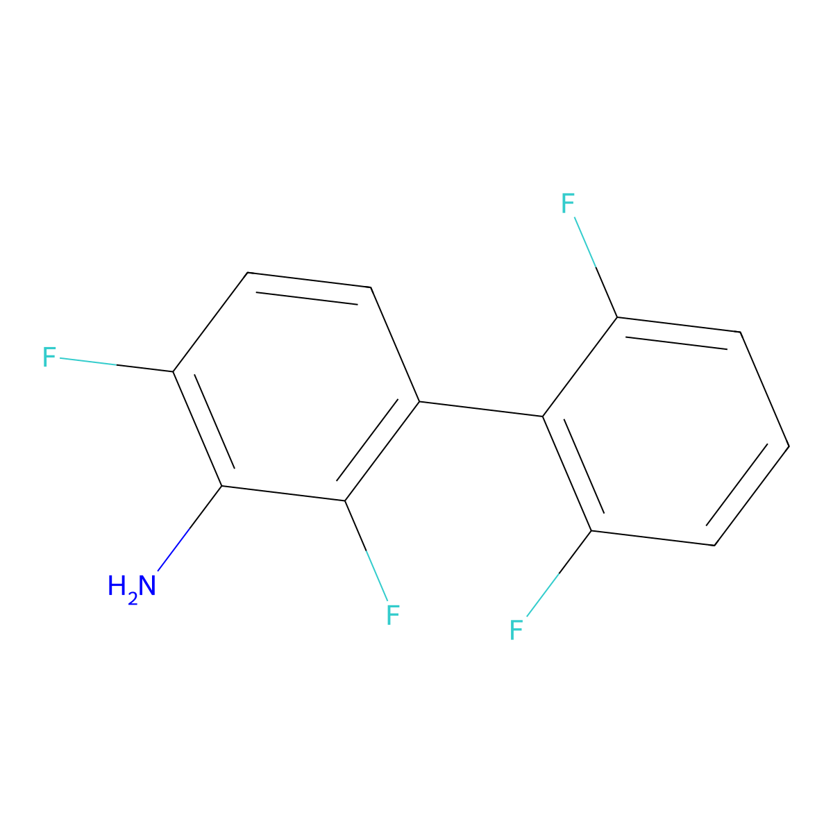 3-(2,6-Difluorophenyl)-2,6-difluoroaniline molecular structure, CAS 2138209-40-0