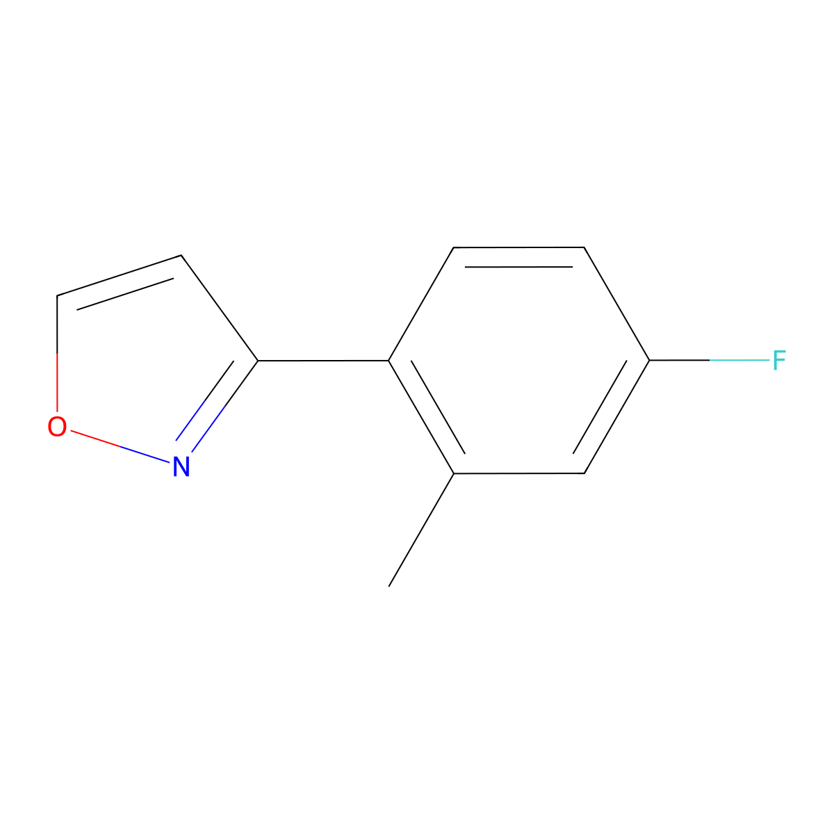 3-(4-Fluoro-2-methylphenyl)-1,2-oxazole molecular structure, CAS 2138209-80-8