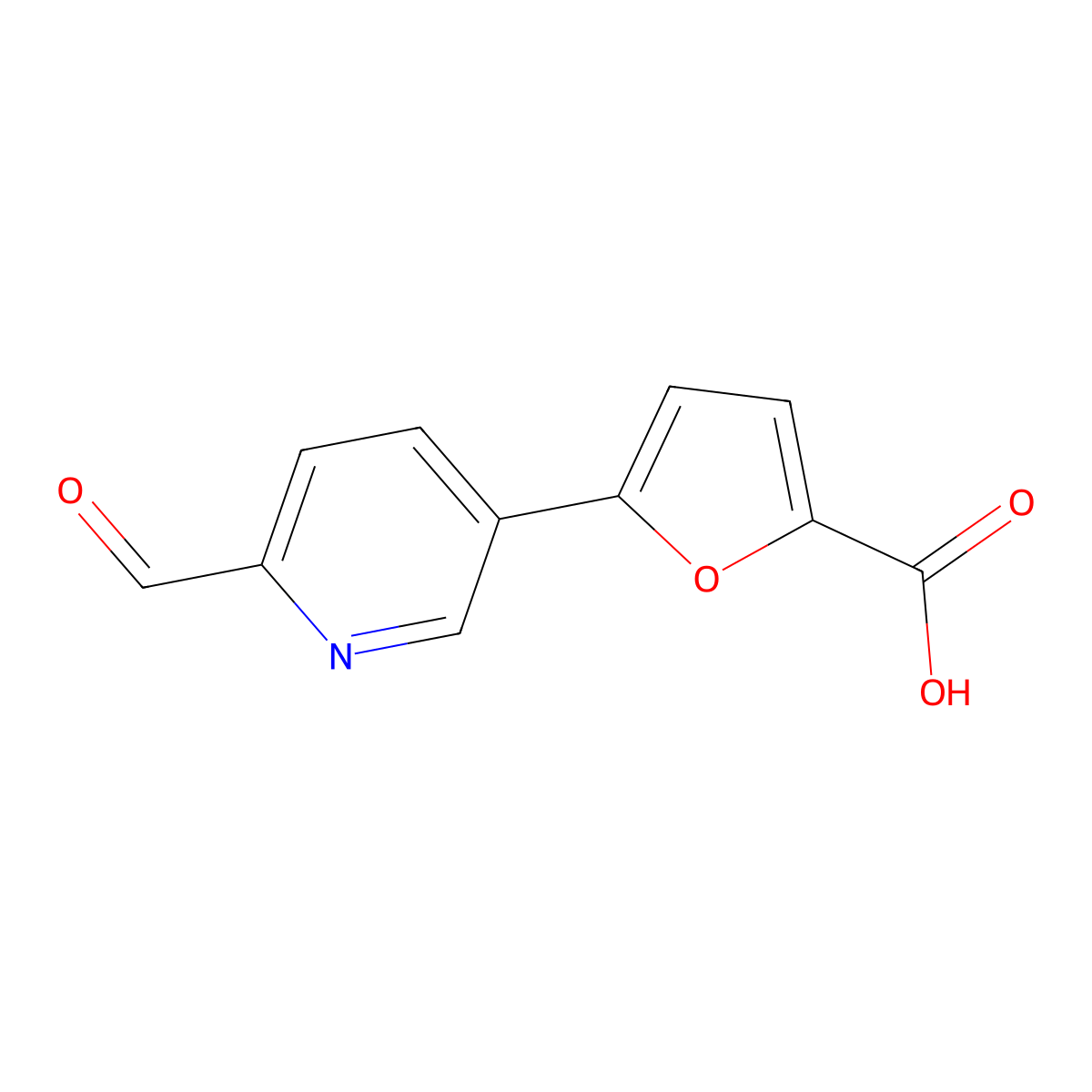5-(6-Formylpyridin-3-yl)furan-2-carboxylic acid molecular structure, CAS 2138210-38-3