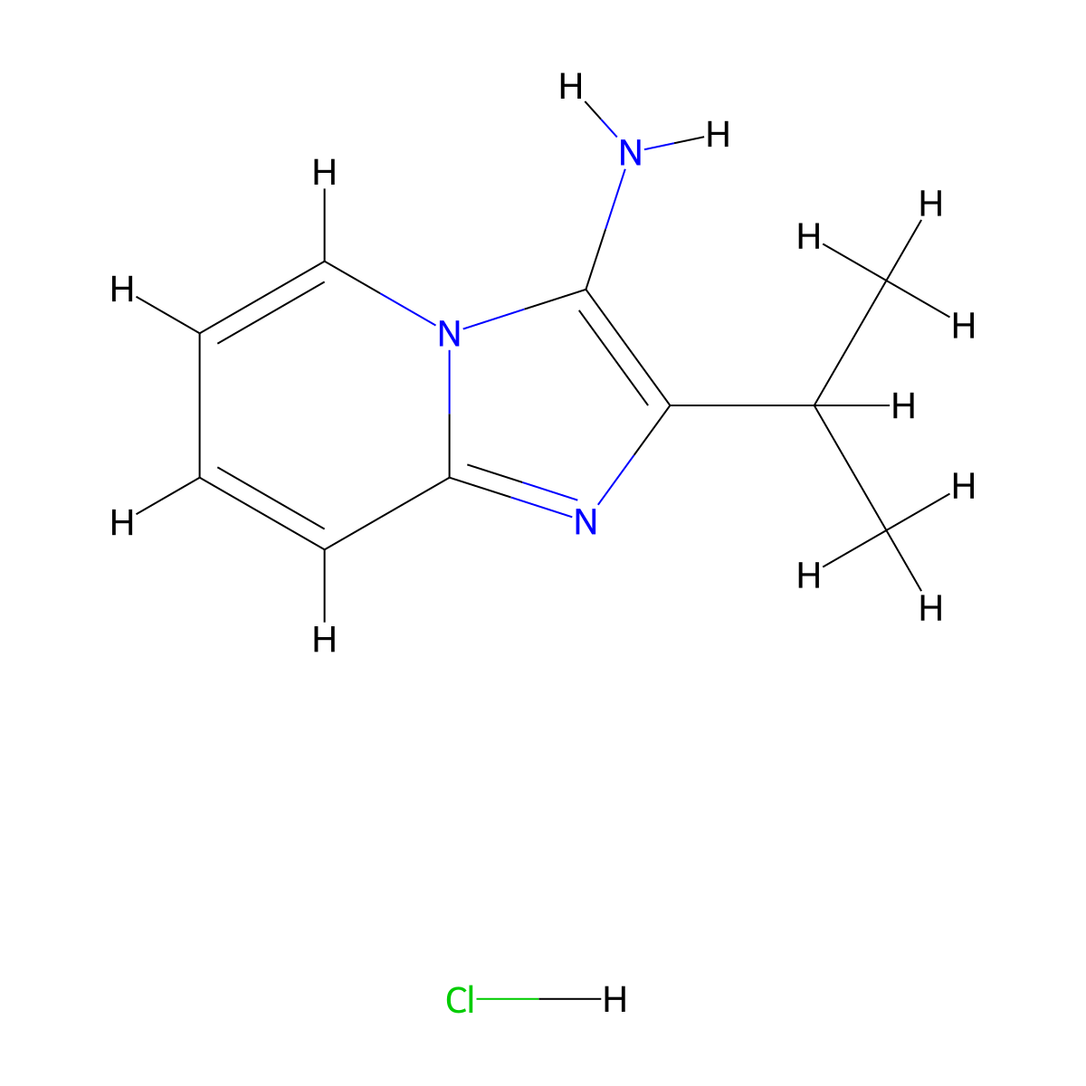 2-(Propan-2-yl)imidazo[1,2-a]pyridin-3-amine hydrochloride molecular structure, CAS 2138210-70-3