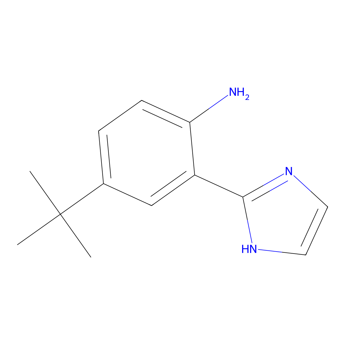 4-tert-butyl-2-(1H-imidazol-2-yl)aniline molecular structure, CAS 2138212-30-1