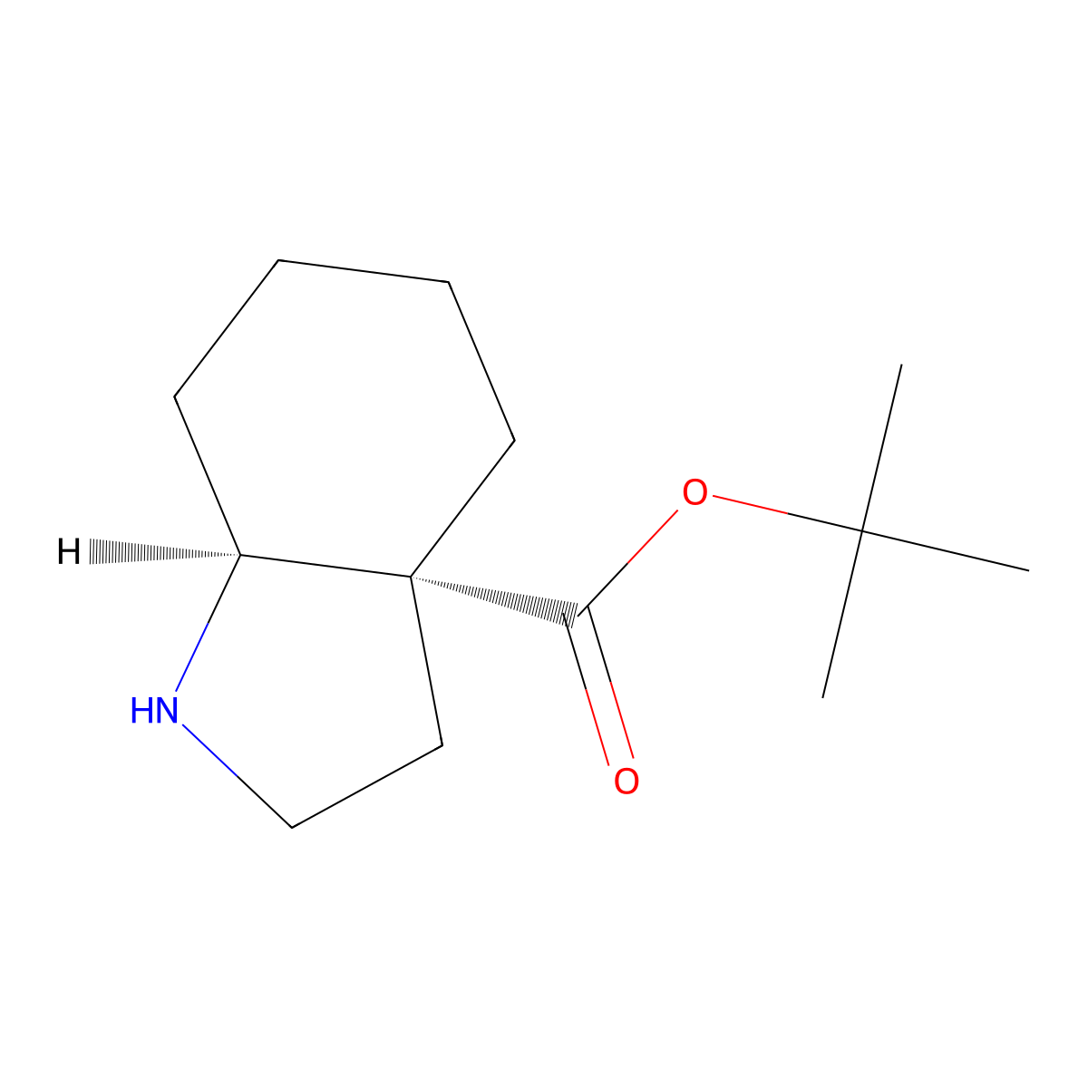 rac-tert-butyl (3aR,7aS)-octahydro-1H-indole-3a-carboxylate molecular structure, CAS 2138212-64-1