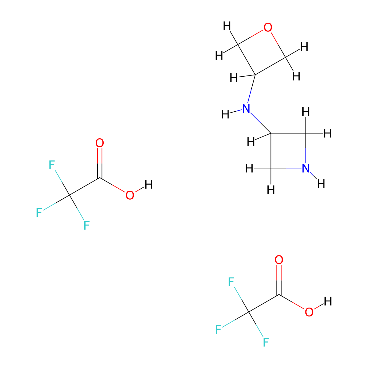 N-(oxetan-3-yl)azetidin-3-amine;bis(2,2,2-trifluoroacetic acid) molecular structure, CAS 2138212-72-1