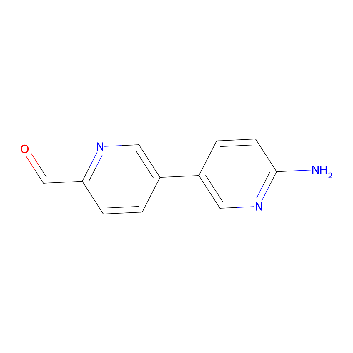 5-(6-Aminopyridin-3-yl)pyridine-2-carbaldehyde molecular structure, CAS 2138213-09-7